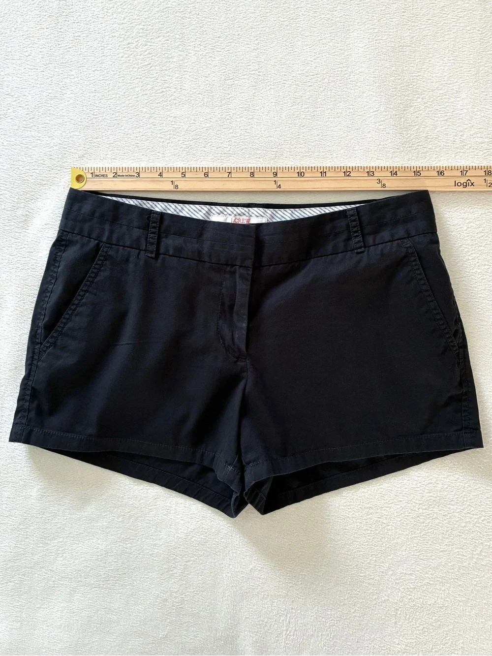 J.Crew Broken-In Shorts Women’s 6 Black Low Rise Cotton Classic Casual Preppy